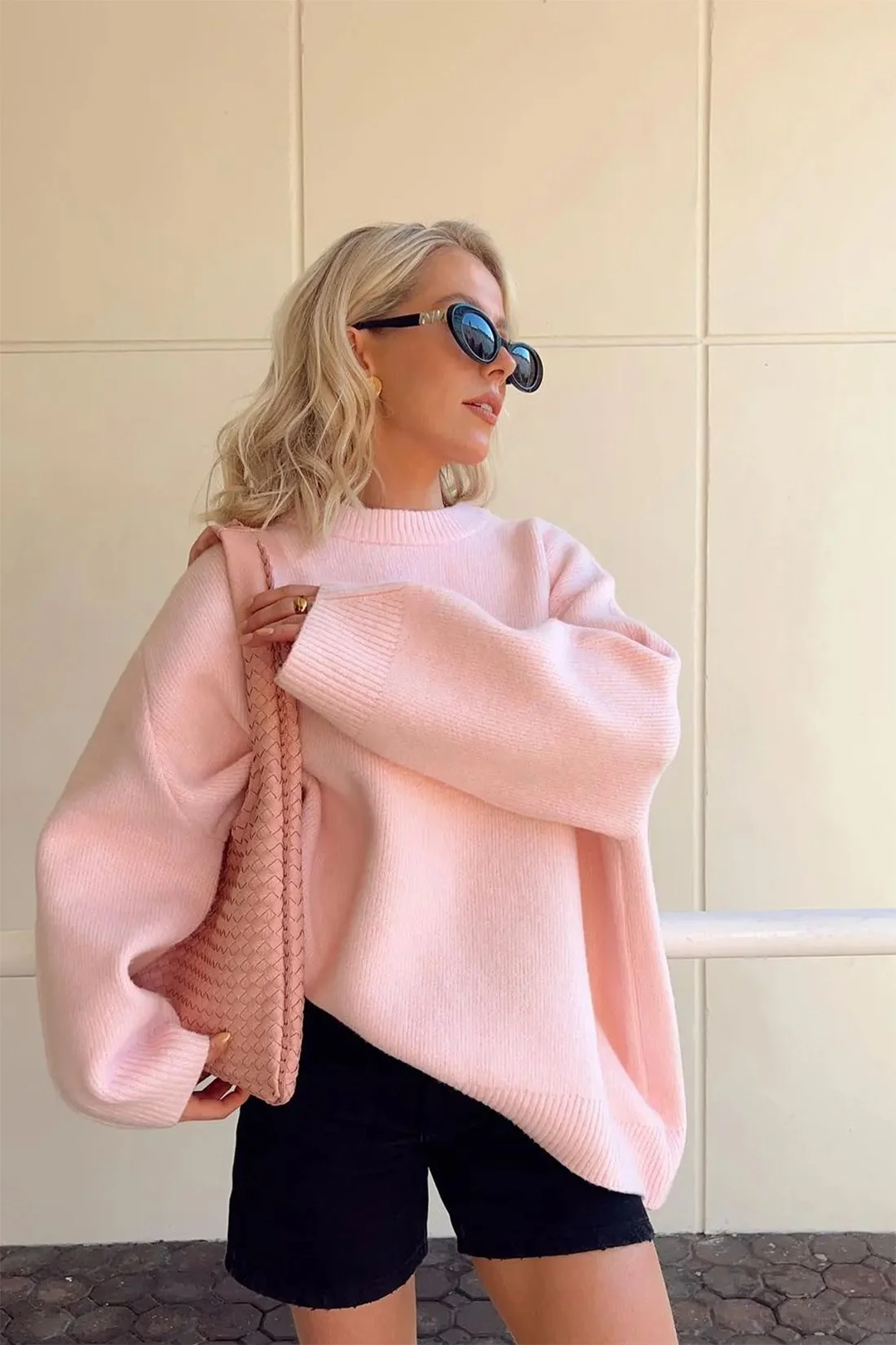 Hectar - Oversized roze trui